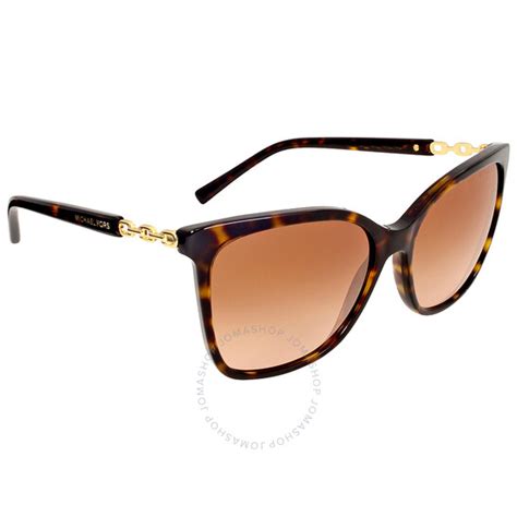 michael kors sabina cat eye black tortoise smoke gradient sunglasses